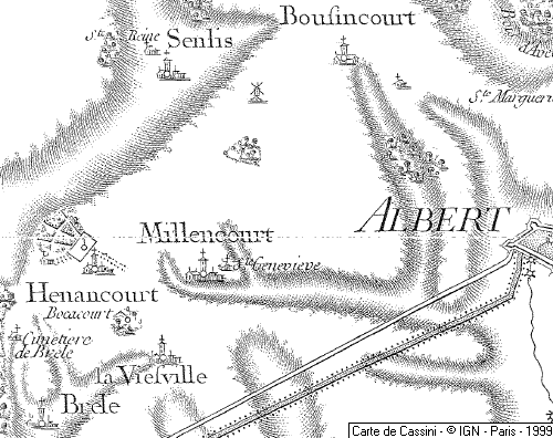 Situation de Senlis-le-Sec et de Viesville