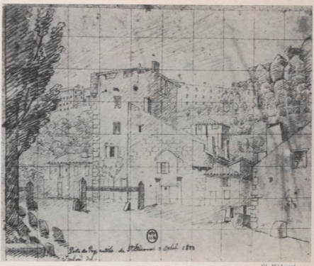 Commanderie vue de l'est, en 1822.
