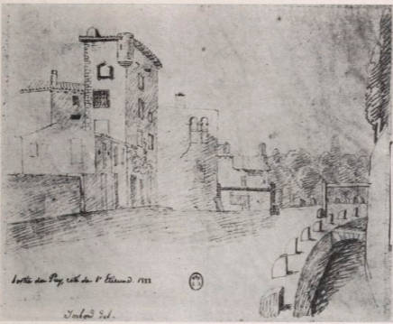Commanderie de Saint-Jean vue du sud, en 1822.